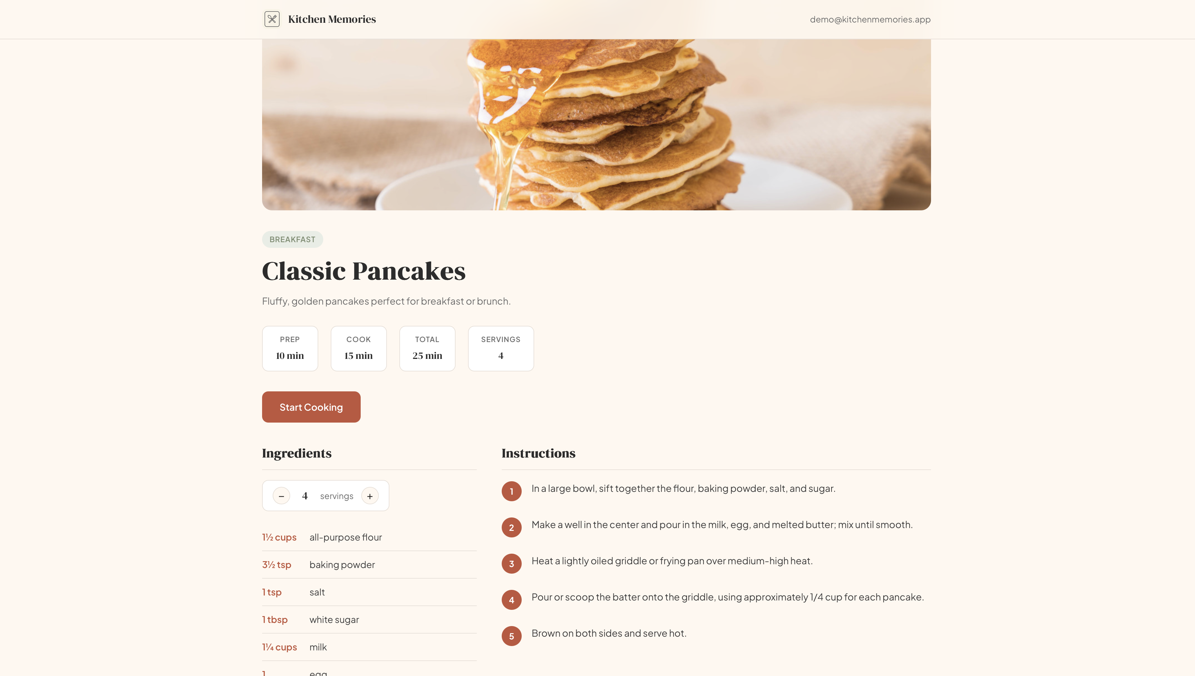 Kitchen Memories – Web